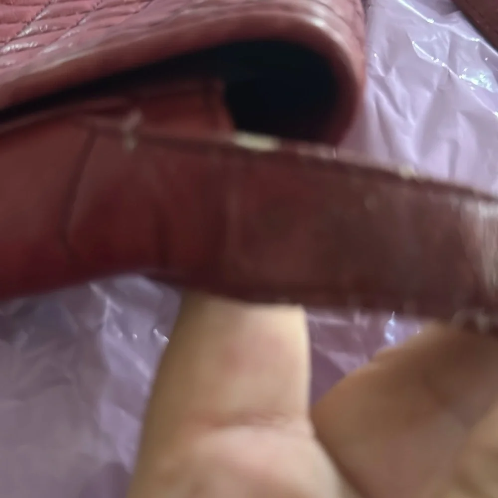 Celine vintage Red Quilted Leather Bag with COA - Picture 6 of 17